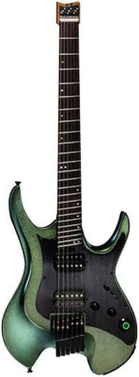 Mooer Elektrische Gitarre Schwer mit HH Tonabnehmerkonfiguration Grün