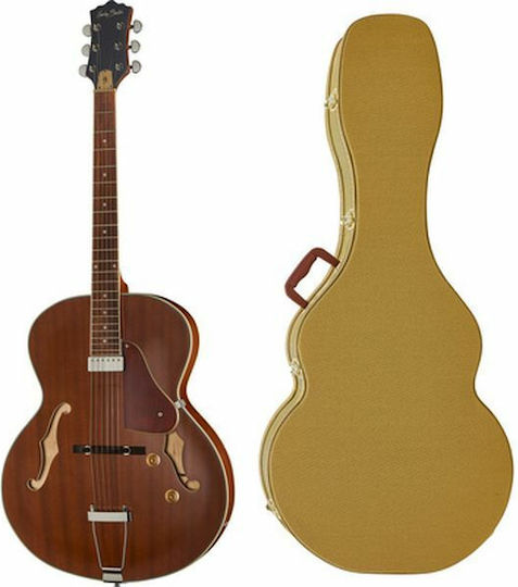 Harley Benton Set Electric Guitar Semiacoustic with H Pickups Arrangement with Case