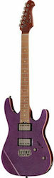 Harley Benton Fusion-III Ηλεκτρική Κιθάρα με Σχήμα ST Style και HH Διάταξη Μαγνητών Sparkle Pink Gloss