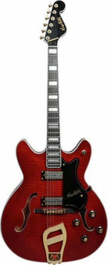 Hagstrom Ηλεκτρική Κιθάρα Semiacoustic με HH Διάταξη Μαγνητών Wild Cherry Transparent