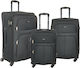 Playbags FW877 Reisekoffer Stoff Schwarz mit 4 ...