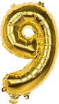 Ballon Folie Jumbo Zahl 9 Gold 66cm