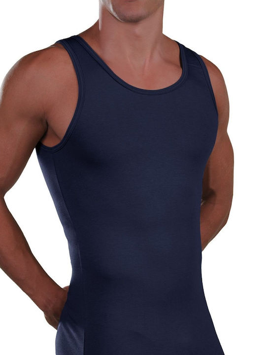 Men's Undershirt Sleeveless in Navy Blue Color