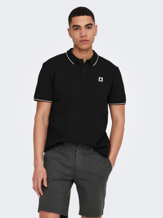 Only & Sons Polo Tricou Negru