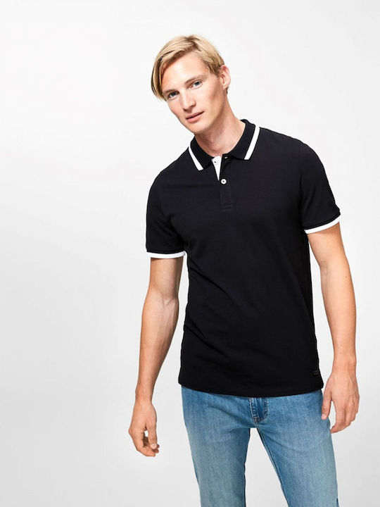 Projekt Produkt Herren Kurzarmshirt Polo Schwarz