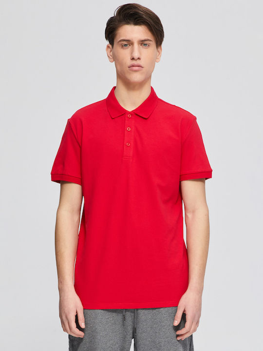 Aristoteli Bitsiani Men's Short Sleeve Blouse Polo Red