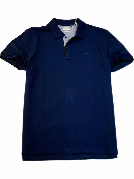 Frank Tailor Polo Μπλούζα Κοντομάνικη Navy Μπλε