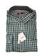 Celio Men's Shirt Long Sleeve Checked Green