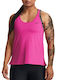 Under Armour KNOCKOUT Damen Sportliches Bluse Ärmellos Rosa