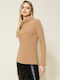 Twinset Women's Long Sleeve Sweater Woolen Beige