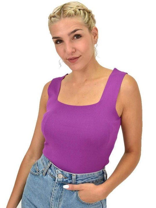 Potre Women's Summer Blouse Sleeveless Purple