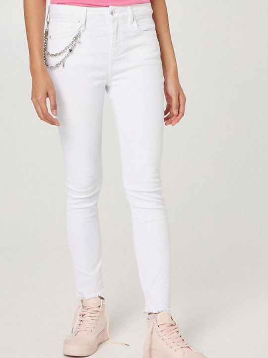 BSB Women's Jean Trousers in Skinny Fit White