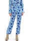 Damen Stoff Hose Blau