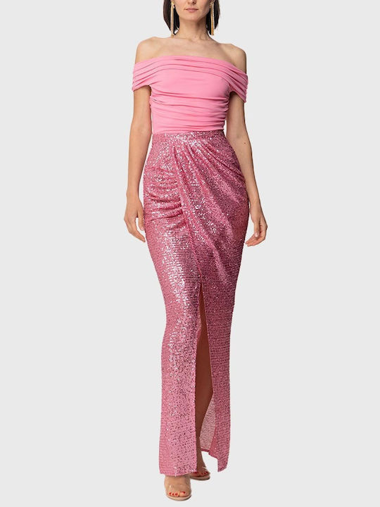 open lace back dress Midy Dress in Pale Rose