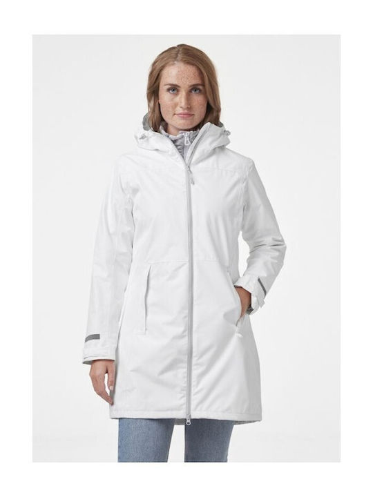 Helly Hansen Κοντό Γυναικείο Puffer Μπουφάν Λευκό