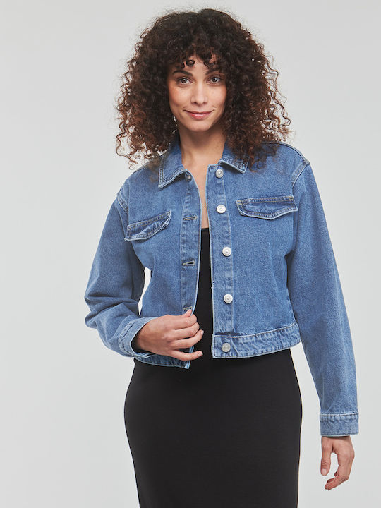 Scurtă Jachetă de femei din denim Beige.