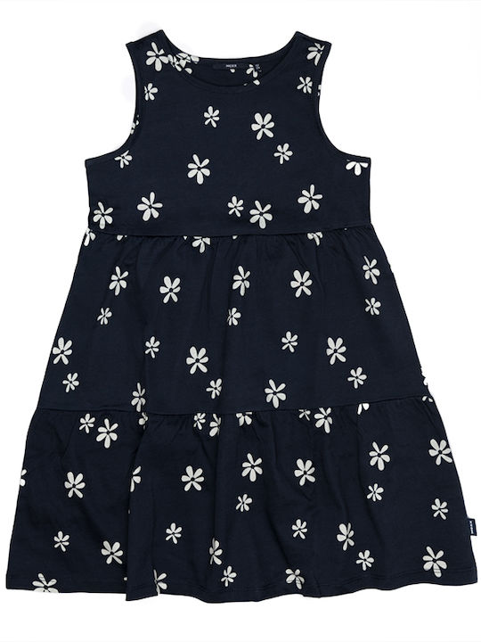 Παιδικό Φόρεμα Αμάνικο Floral Navy Μπλε