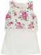 Children's Dress Sleeveless Floral White