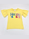 Cotton Planet Kids Dress Short Sleeve Yellow