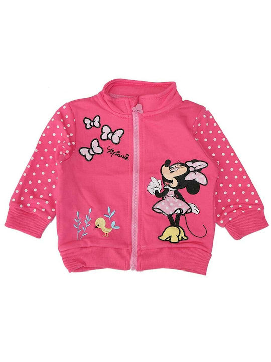 Disney Girls Sweatshirt with Zipper Pink