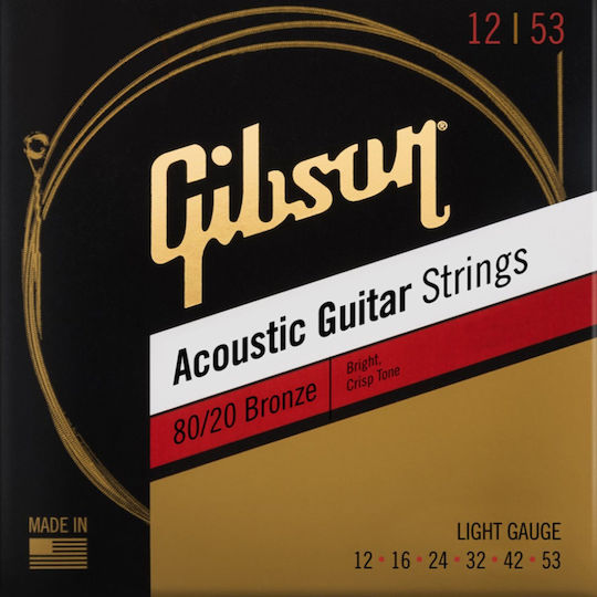 Gibson Σετ Χορδών 80/20 Bronze Ακουστικής Κιθάρας 12 - 53"