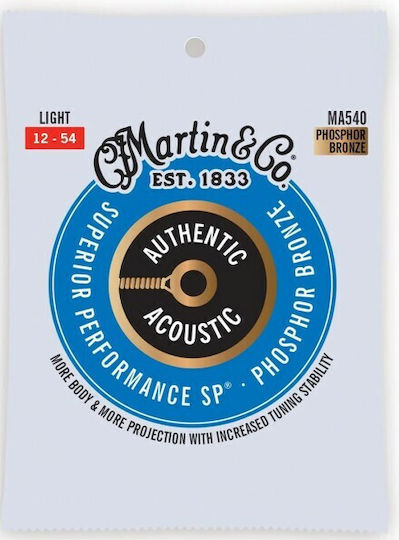 Martin Authentic Acoustic SP Set of Phosphor Bronze Guitar Strings 12 - 54