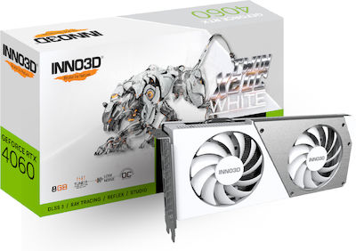 Inno 3D GeForce RTX 4060 8GB GDDR6 Twin X2 OC White Κάρτα Γραφικών