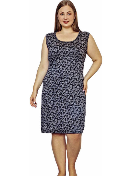 Asel Summer Women's Nightdress Black