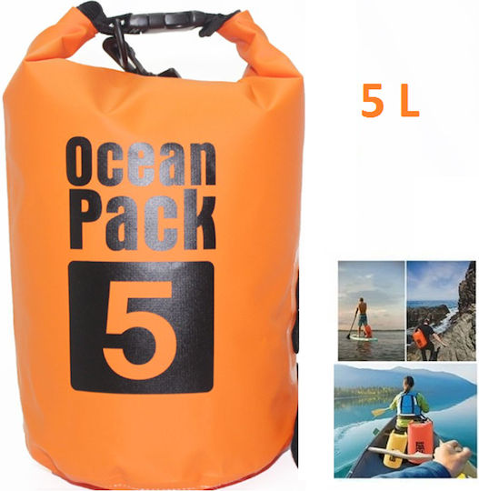 Ocean Pack Waterproof Shoulder and Hand Bag 5L Orange