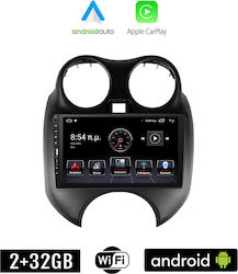 Kirosiwa Car-Audiosystem für Nissan Micra 2010-2016 (Bluetooth/USB/WiFi/GPS/Apple-Carplay/Android-Auto) mit Touchscreen 9"