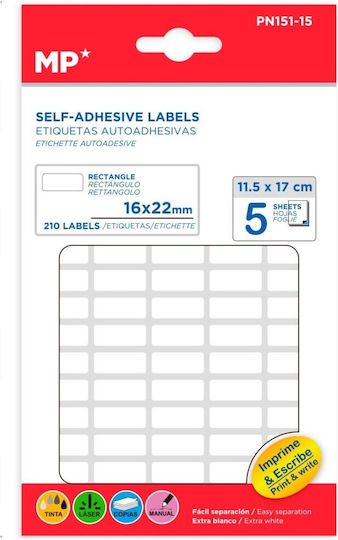 Madrid Papel Notebook Labels 210pcs