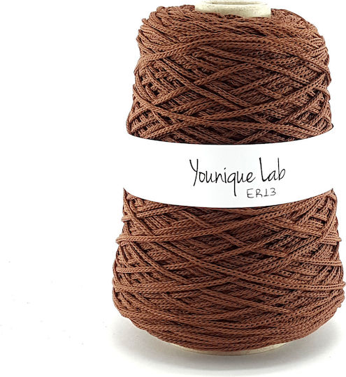 Younique Lab Strickgarn für Taschen Polypropylen Braunes 300gr