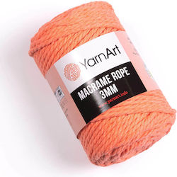 YarnArt Macrame Rope 3mm Μακραμέ Βαμβακερό Ροζ ...