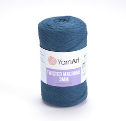 YarnArt Macrame 3mm Μακραμέ Βαμβακερό Μπλε 195m...