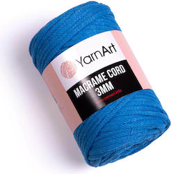 YarnArt Șnur Macrame 3mm Macrame Bumbac Albastr...