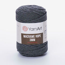 YarnArt Macrame Rope 3mm Μακραμέ Βαμβακερό Γκρι...