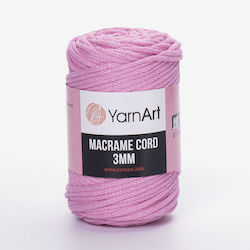 YarnArt Șnur Macrame 3mm Macrame Bumbac Roz 85m...