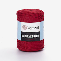 YarnArt Макраме Памучна Червена Прежда 225м 250гр