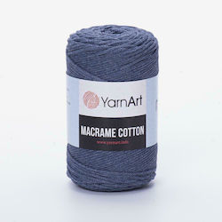 YarnArt Macrame Μακραμέ Βαμβακερό Μπλε 225m 250gr