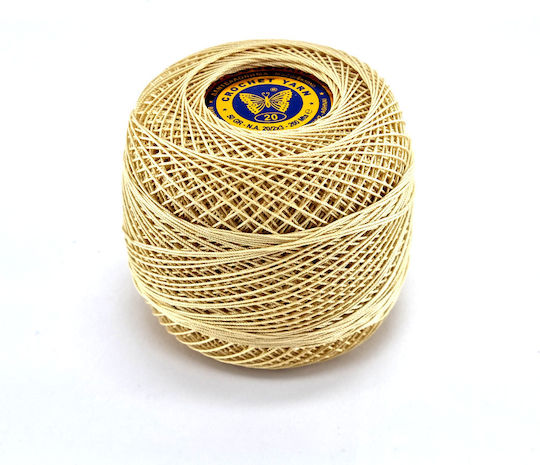 Petalouda Strickgarn Spitzenfaden Baumwolle Beiges 680m 50g