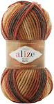 Alize Strickgarn Superlana Maxi Batik Braun 100m 100gr