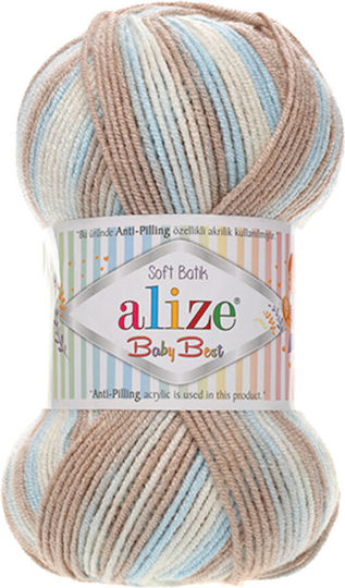 Alize Baby Best Acrylic Brown Blue 240m 100gr