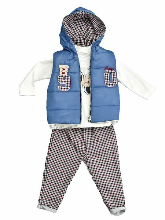 Potre Kids Set with Pants & Jacket Winter 3pcs White