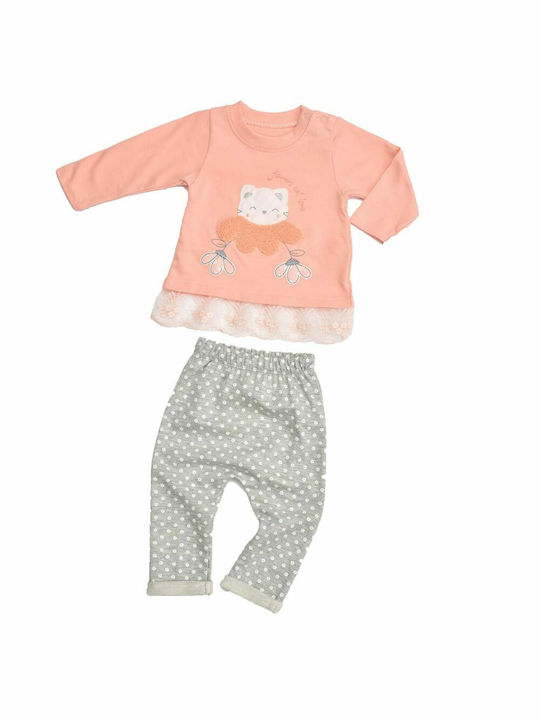 Potre Kinder Set mit Hose Winter 2Stück Rosa