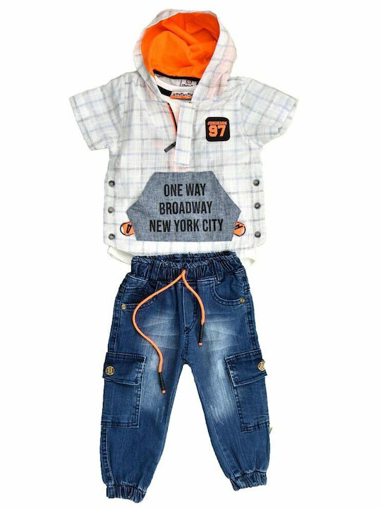 Kinder-Set mit Hose Sommer 3Stück Ecru