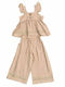 Kinder-Set mit Hose Sommer 2Stück Beige