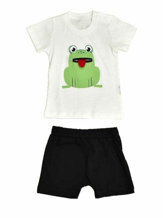 Potre Kids Set with Shorts Summer 2pcs White