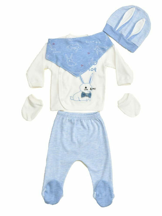 Kinder-Set mit Hose Sommer 4Stück Hellblau