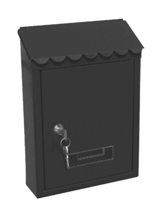 Outdoor Mailbox Metallic in Black Color 30x7x21.6cm
