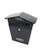 TX0010 Outdoor Mailbox Metallic in Black Color 30x10x36cm